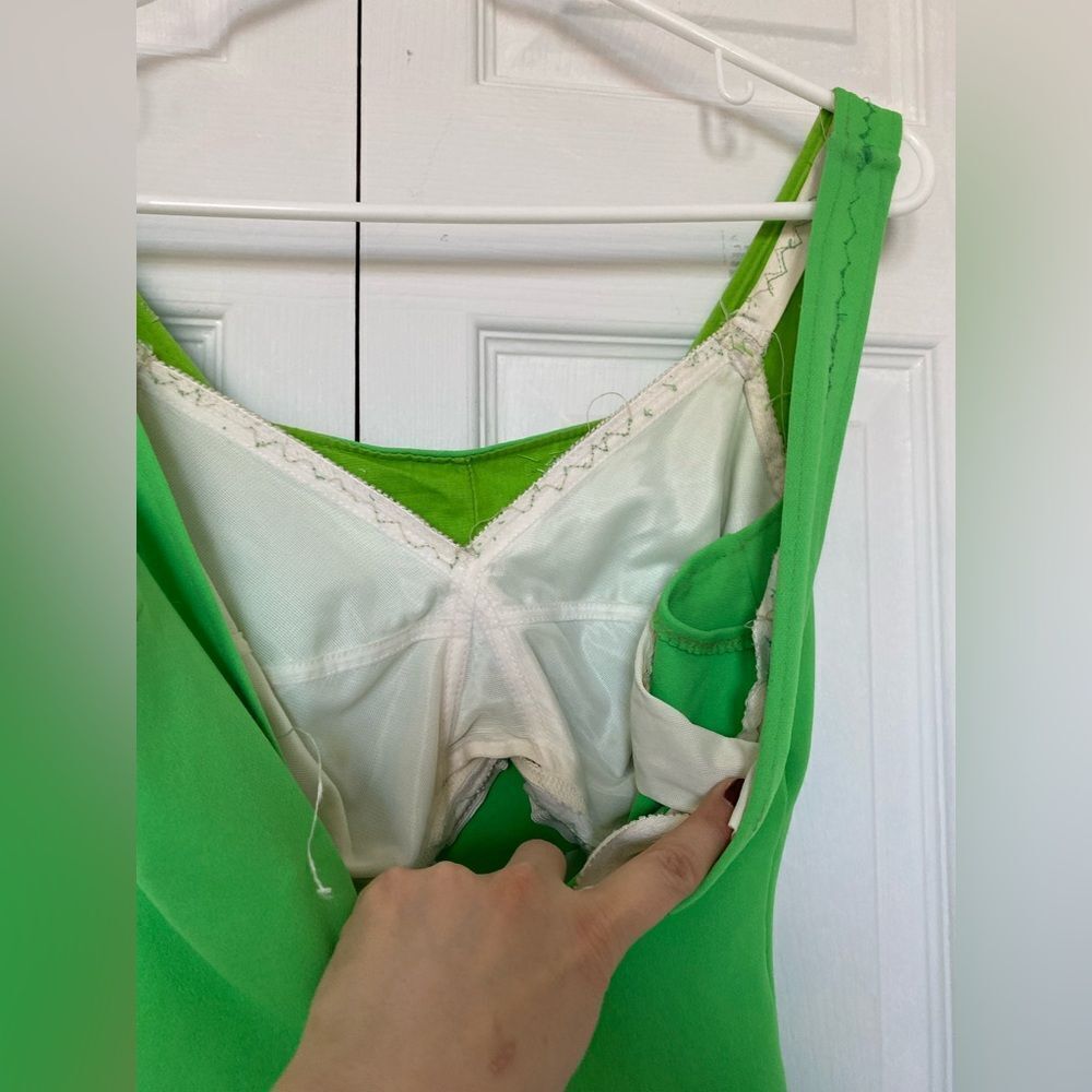 1960s/50s One Piece Lime Green Swimsuit - Picture 8 of 10
